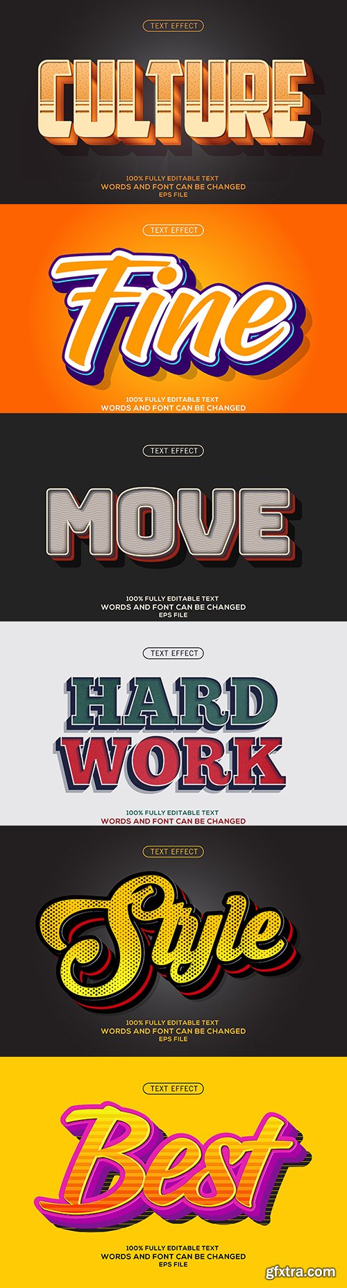 Editable font effect text collection illustration 29
