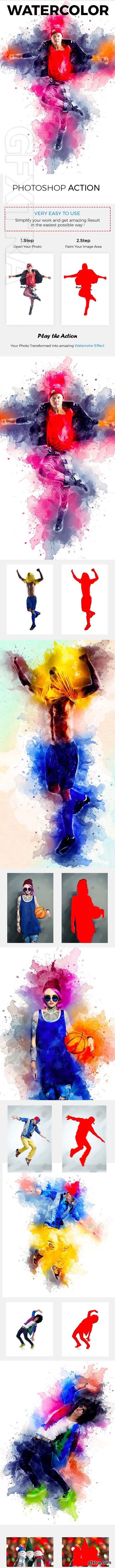 GraphicRiver - Watercolor Photoshop Action 21155539