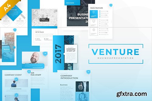 Venture - Portrait Business PowerPoint Template Venture - Portrait Business PowerPoint Template
