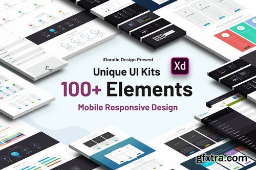 UI Kits Creative Agency & Mobile Adobe XD Template