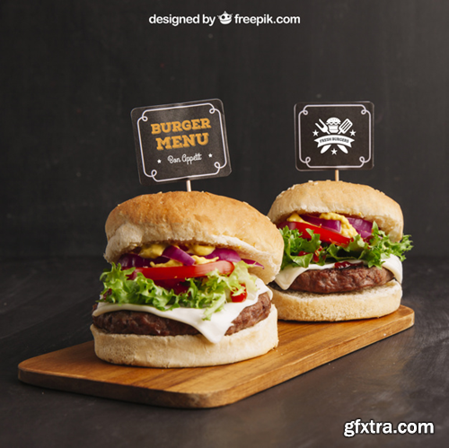 fast-food-mockup-with-two-hamburgers_23-2147712083 fast-food-mockup-with-two-hamburgers_23-2147712083