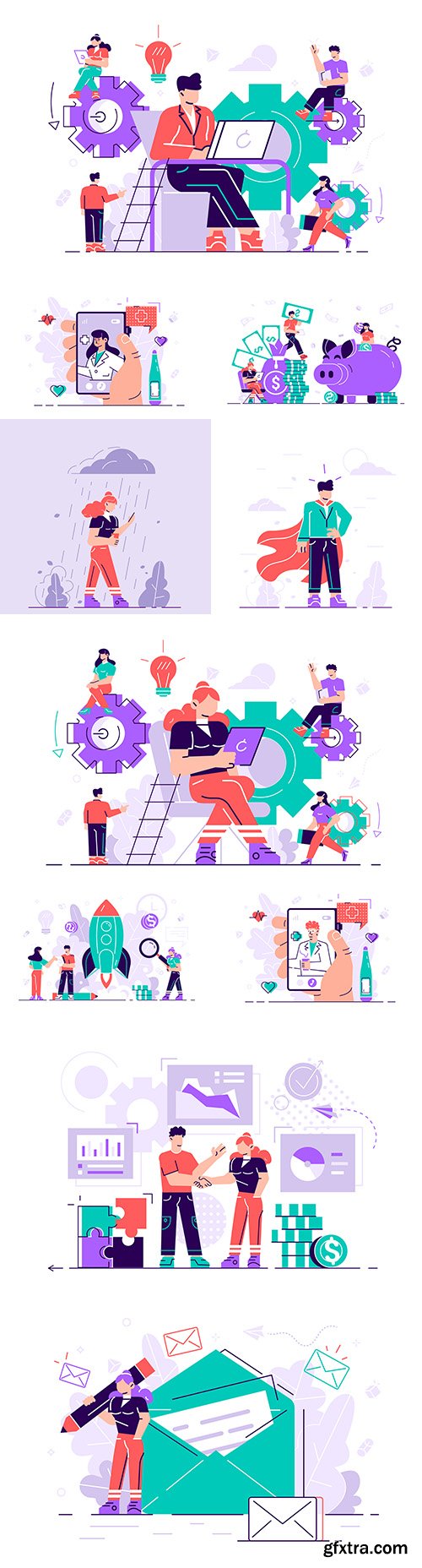 People business concept flat design illustration
