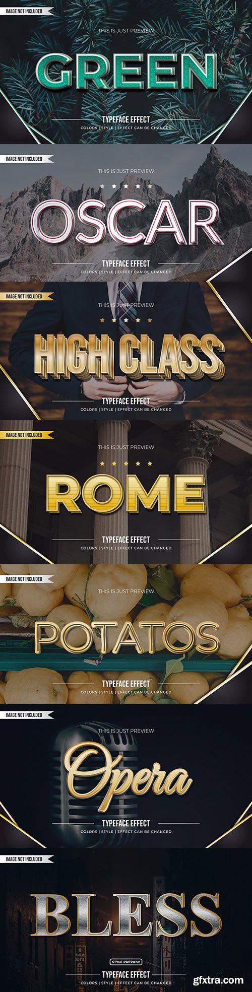 Editable font effect text collection background illustration 
