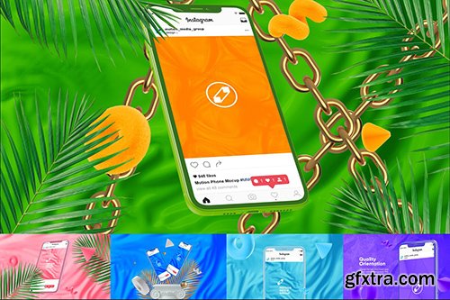 10 Colorful Phone Mockups