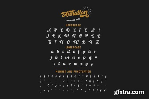 CM - Anhattan - Retro Bold Script Font 4621533
