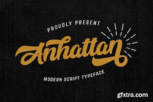 CM - Anhattan - Retro Bold Script Font 4621533