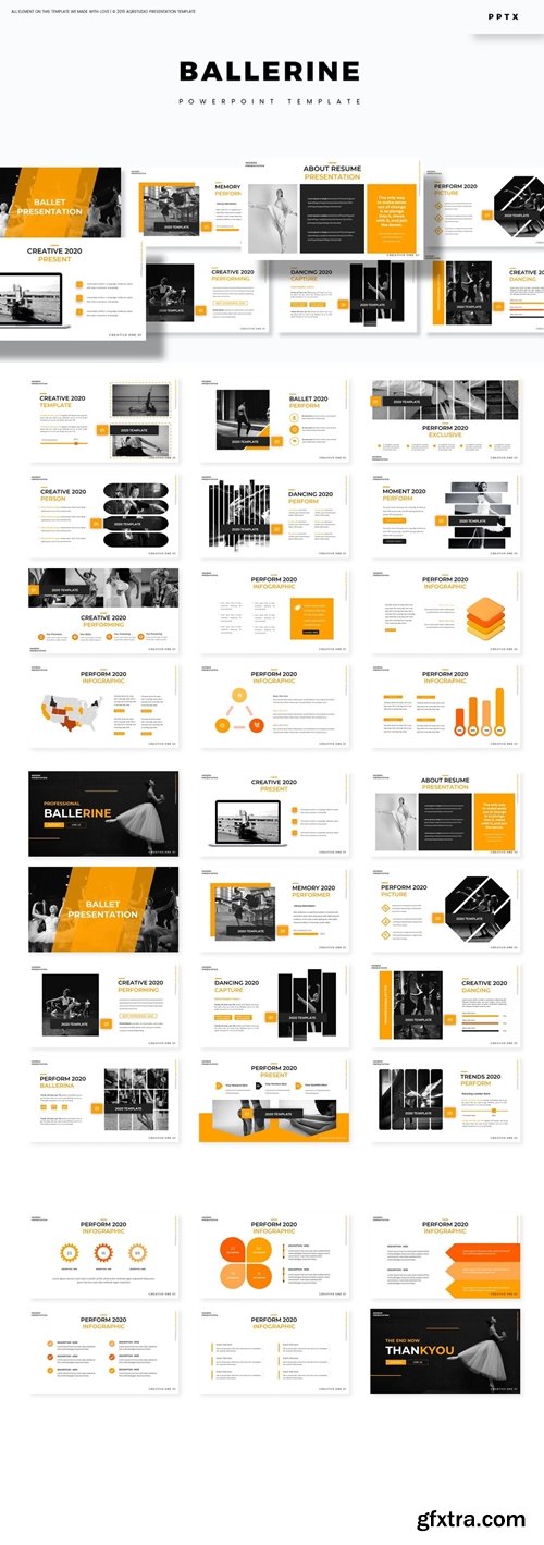 Ballerine Powerpoint, Keynote and Google Slides Templates