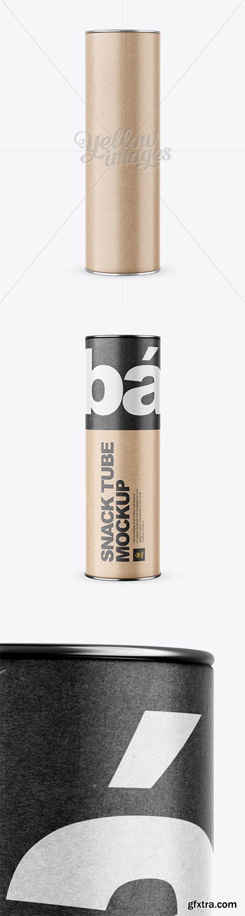 Kraft Paper Tube Mockup - Front View 16443