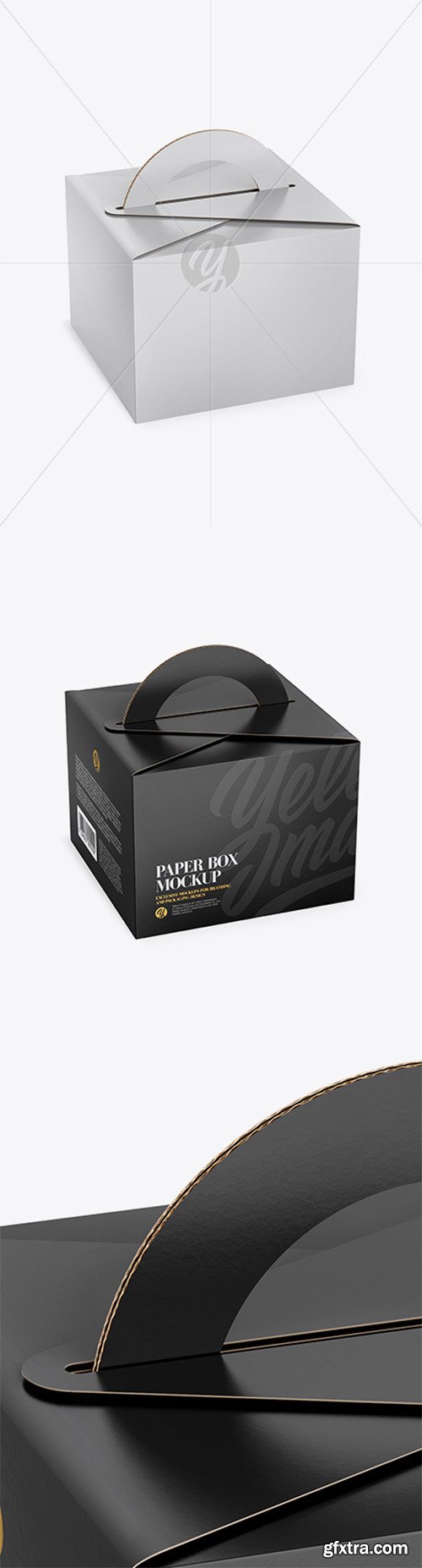 Paper Box Mockup - Half Side View (High Angle Shot) 26124