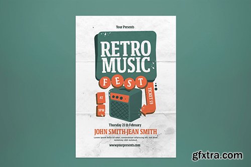 Retro Music Flyer Retro Music Flyer