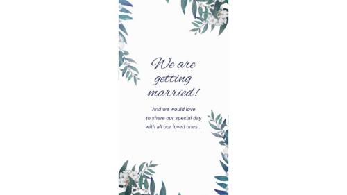 White Floral Wedding Invitation - 14259073