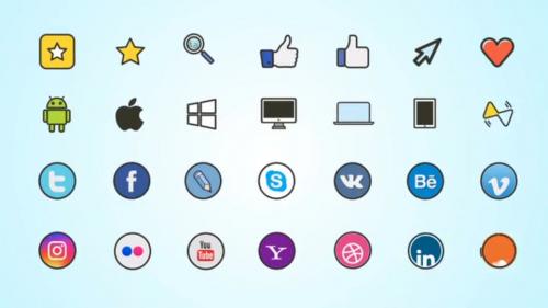 Social Media IT Icons Pack - 13209701
