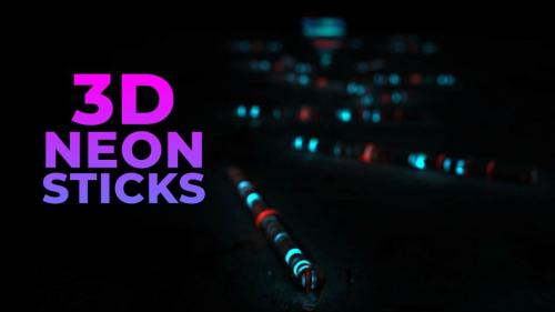 3D Glow Sticks Logo Reveal - 13164383