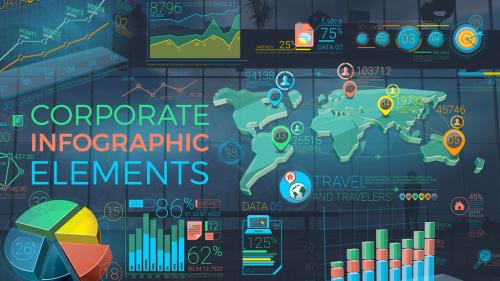 Colorful Corporate Infographic Elements - 12337132