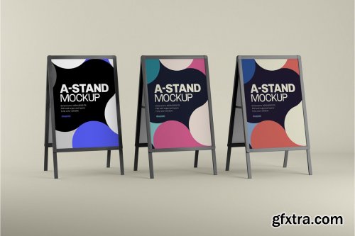 CreativeMarket - Advertising A-Stand Mockup Set 4430491
