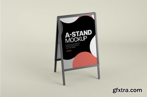 CreativeMarket - Advertising A-Stand Mockup Set 4430491
