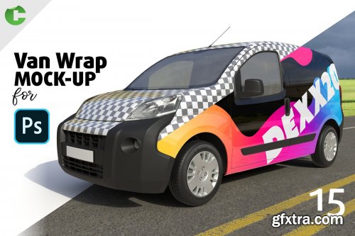CreativeMarket - Van Wrap Mock-up 4482976