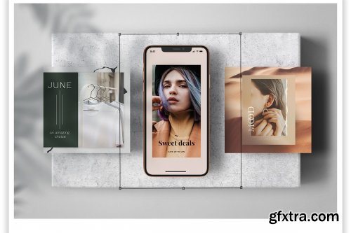 CreativeMarket - Phone Screen / UI / Instagram Mockup 4434578