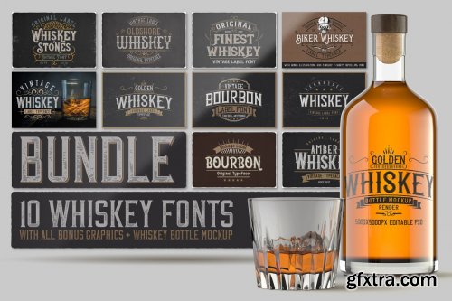 Whiskey Fonts Bundle