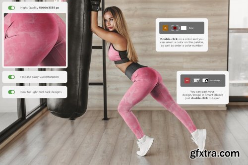 CreativeMarket - Leggings Mock-Up Gym Style 4505545