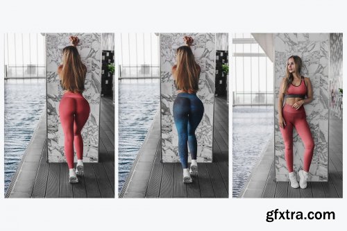 CreativeMarket - Leggings Mock-Up Gym Style 4505545