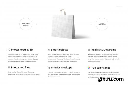 CreativeMarket - Kraft Shopping Paper Bag 4 Mockup 4559710