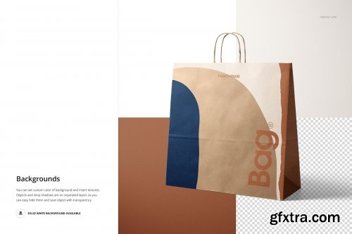 CreativeMarket - Kraft Shopping Paper Bag 4 Mockup 4559710