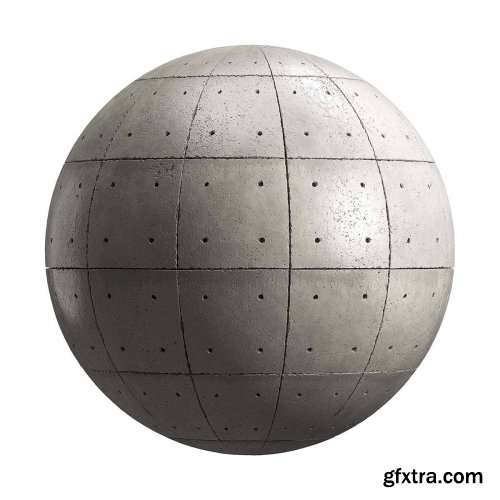 Grey concrete panels PBR Texture