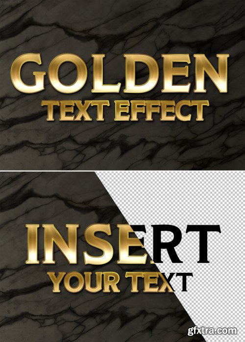 Gold Style Text Effect Mockup on Marble Background 324637045