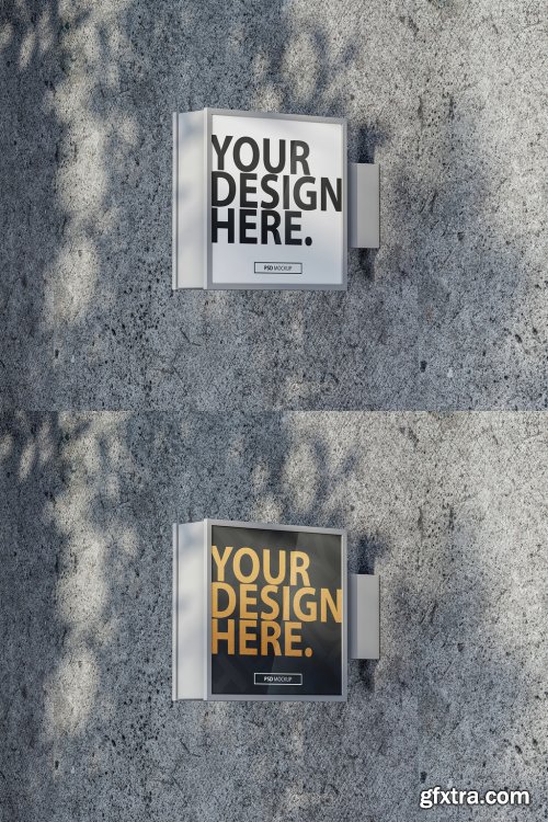 Signboard Mockup on Concrete Wall 324647058