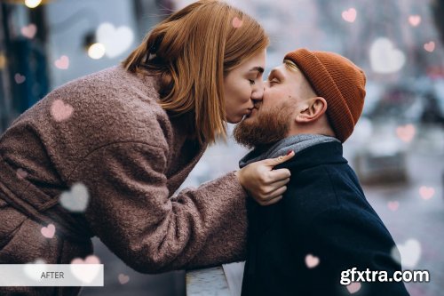 CreativeMarket - Heart Bokeh Photoshop Overlays 4548364