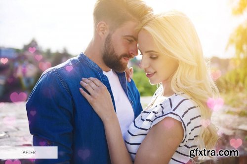 CreativeMarket - Heart Bokeh Photoshop Overlays 4548364