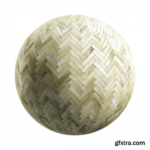 Light herringbone wood parquet PBR Texture