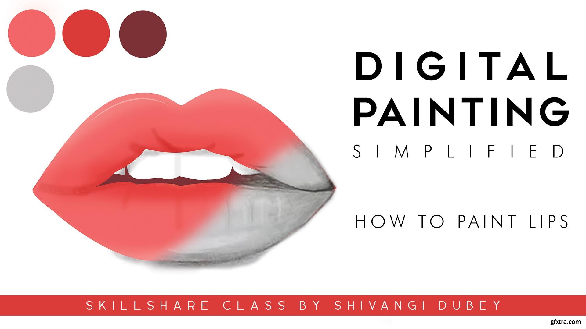 How To Paint Lips Digital Painting Simplified GFxtra