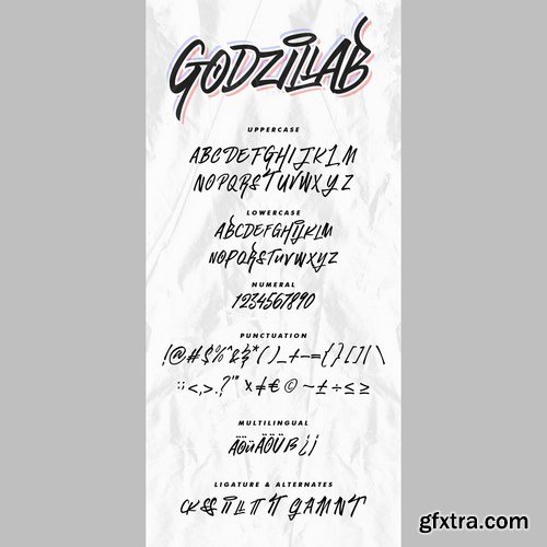 Godzillab - Handmade Graffity Font Godzillab - Handmade Graffity Font