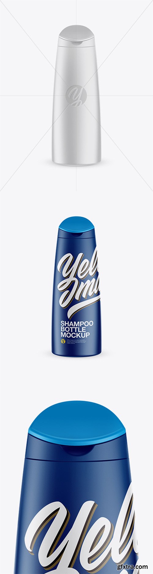 Matte Shampoo Bottle Mockup (High-Angle Shot) 25605