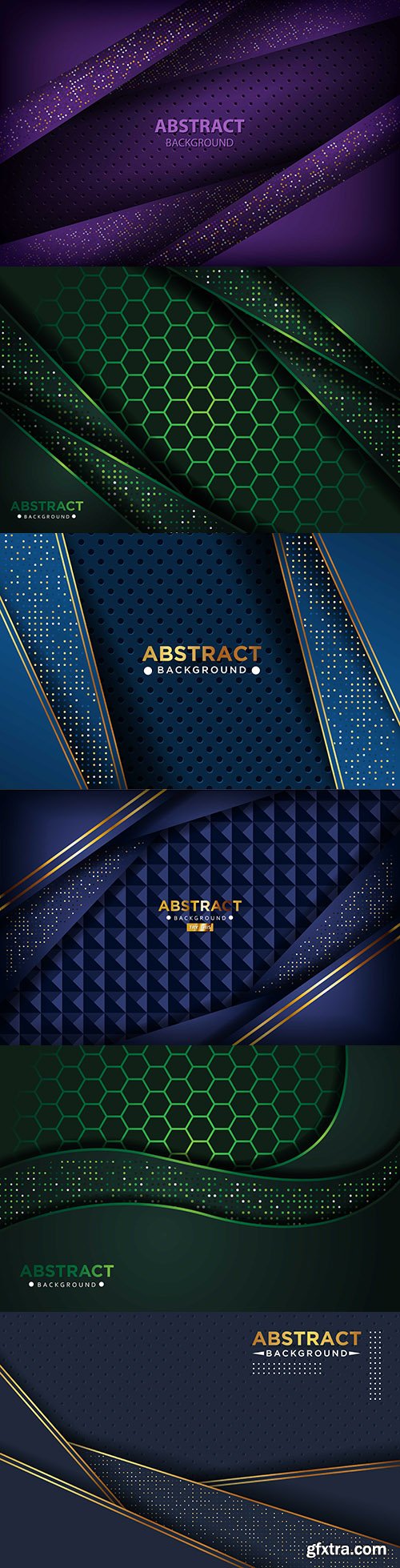 Dark background and golden design elements 
