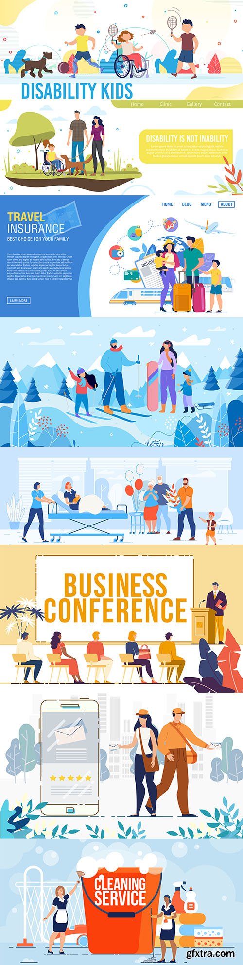 People and business concept flat design 
