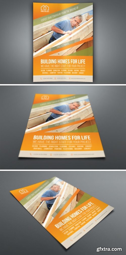 Home Building Carpentry Flyer Template 3040030