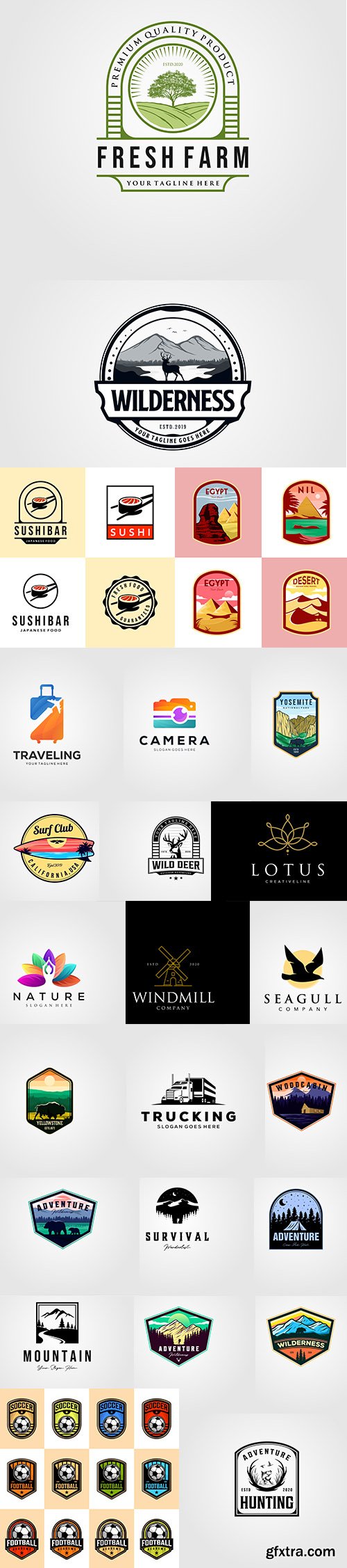 Vintage Badge and Logo Vector Pack Vintage Badge and Logo Vector Pack