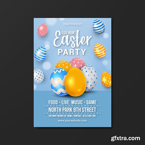Egg Hunt Easter Party Flyer Template Egg Hunt Easter Party Flyer Template