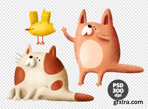 funny-cats-with-bird_147671-151 funny-cats-with-bird_147671-151