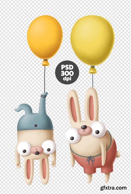 funny-rabbits-with-air-balloons_147671-157