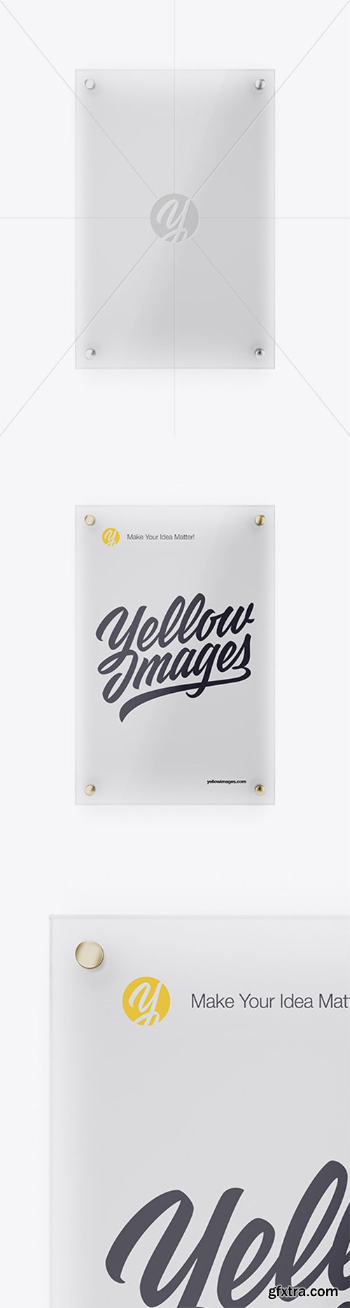 Vertical Frosted Glass Nameplate Mockup - Front View 19815 Vertical Frosted Glass Nameplate Mockup - Front View 19815