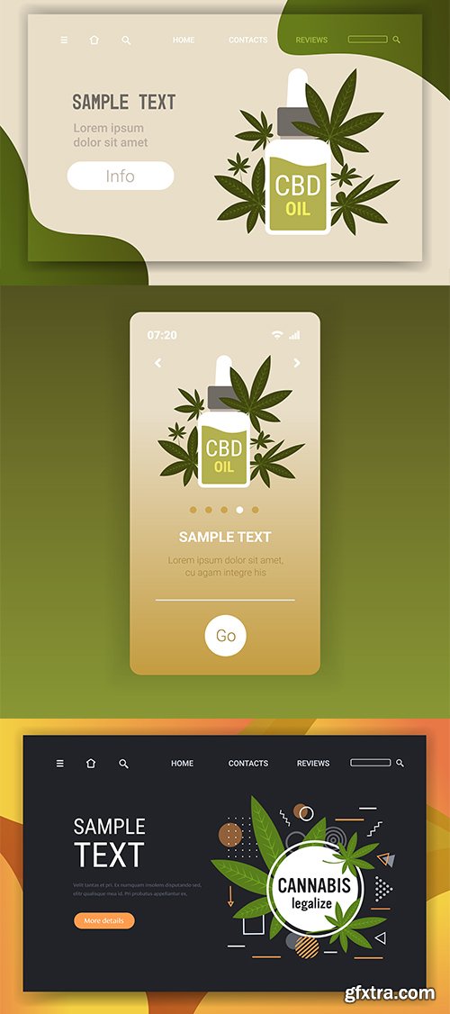 Hemp Oil Extracted Medical Cannabis Drud Consumption Concept Illustration Hemp Oil Extracted Medical Cannabis Drud Consumption Concept Illustration