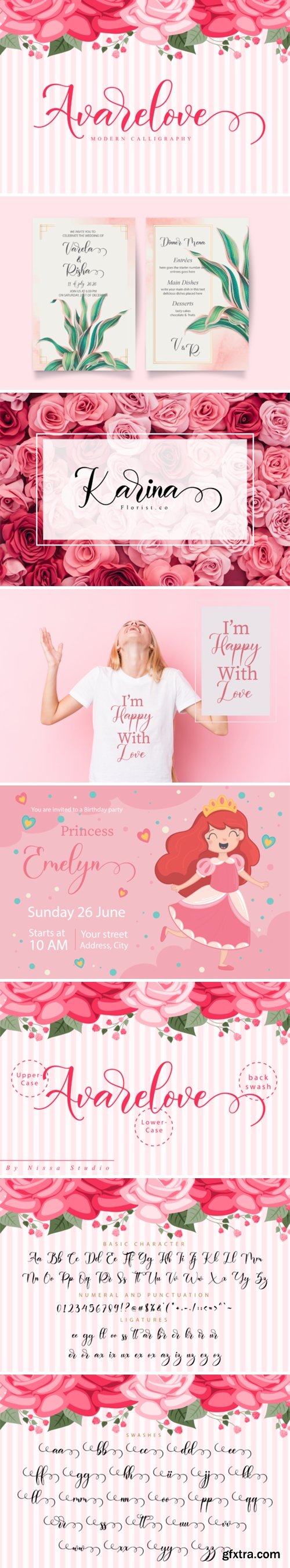 Avarelove Script Font