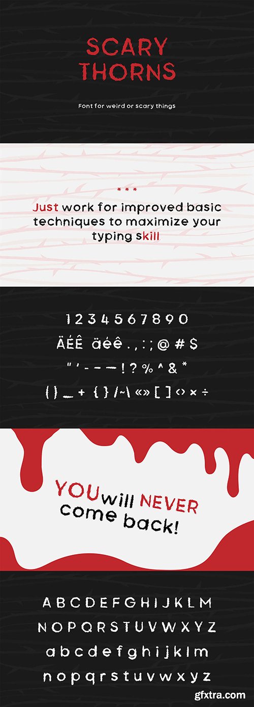 Scary Thorns Fancy Font Scary Thorns Fancy Font