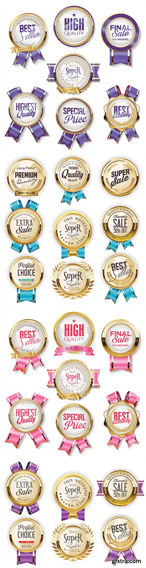 Luxury premium gold badges and labels collection 5
