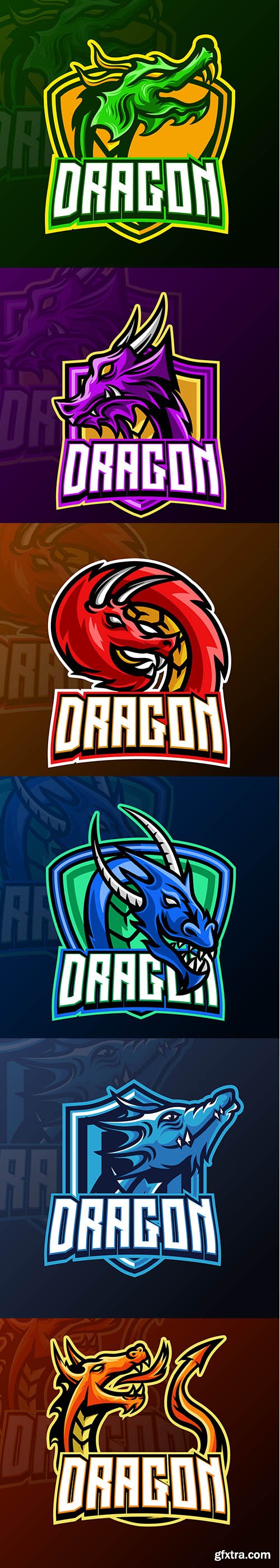 Dragon Mascot Gaming Logo Design Template Dragon Mascot Gaming Logo Design Template