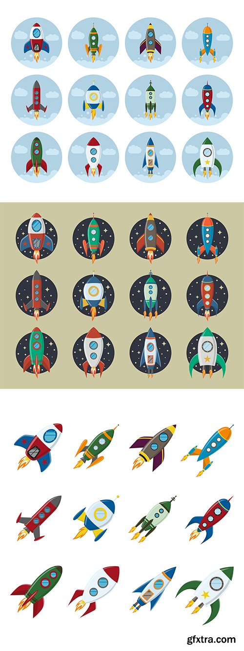 Retro Space Rocket Ship Launch Retro Space Rocket Ship Launch